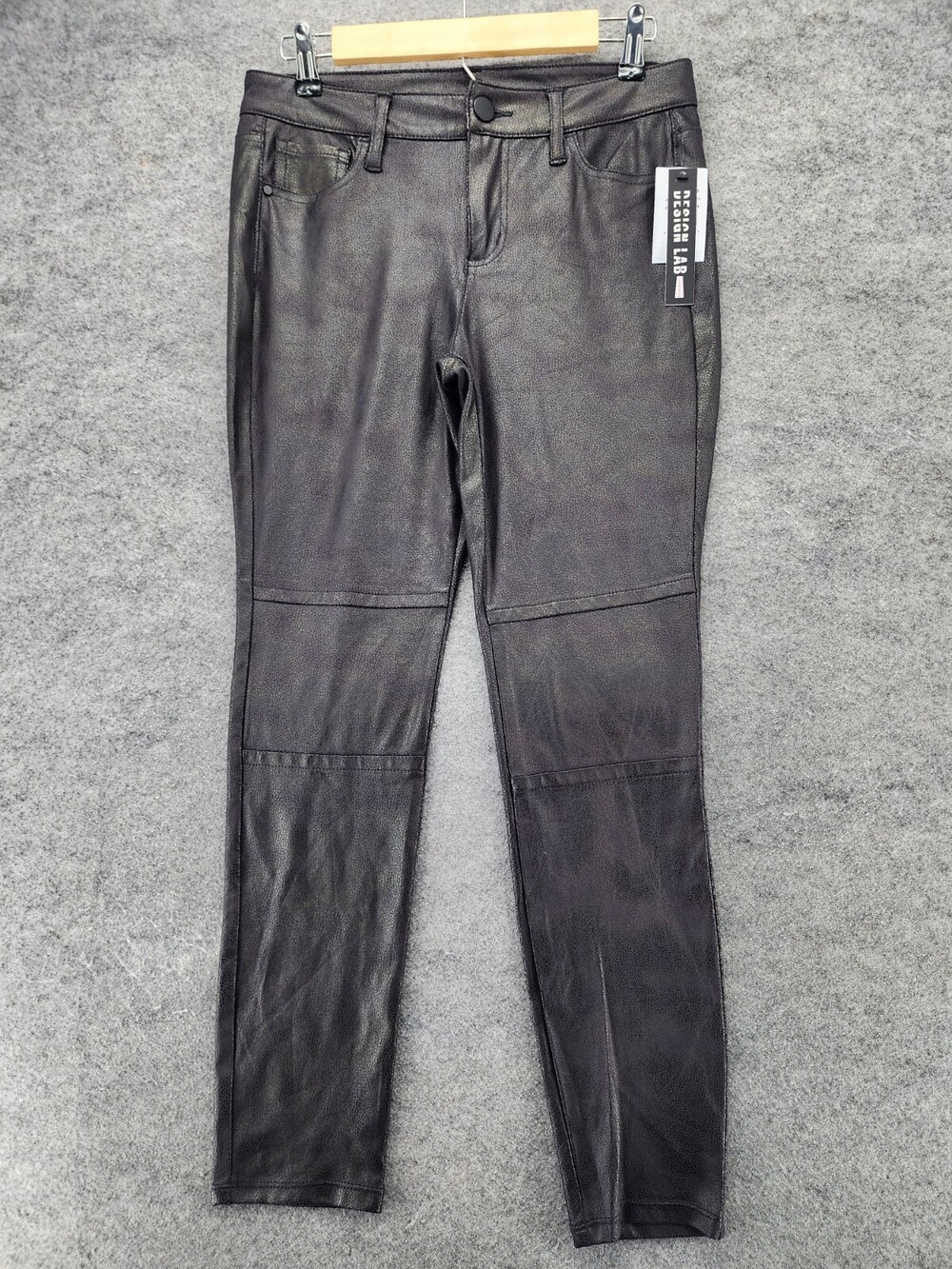 Design Lab Lord Taylor Pants Womens 29 Tapered Black Faux Leather